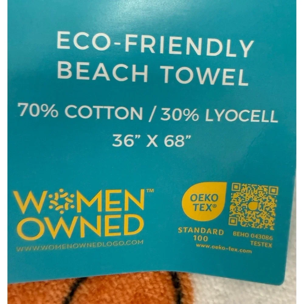 NEW Deborah Connolly Beach Towel DOGS ON CHAIRS 36 x 68 Eco Friendly Dog Print